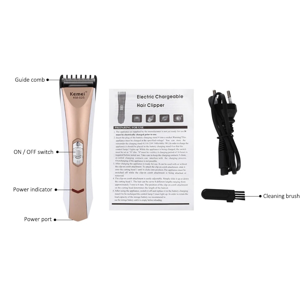 electric rechargeable hair clipper
