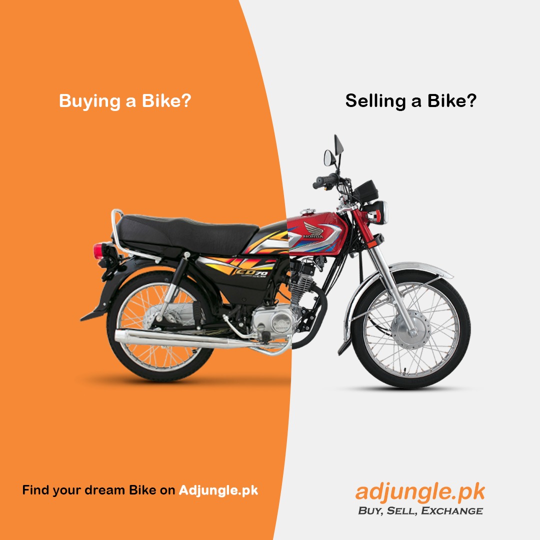 sell bike, motorcycle on adjungle.pk in karachi, lahore, islamabad